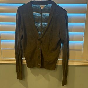 J. Crew Women's Olive Cardigan Sweater